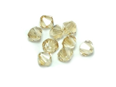 Bicone 4mm Crystal Honey - 12 sztuk