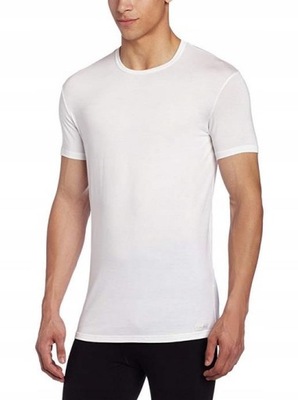 CALVIN KLEIN _ Męski Biały T-shirt O-neck Logo S