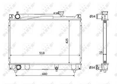 RADIATOR WATER SUZUKI GRAND VITARA I 53882  