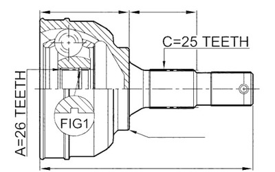 ШАРНИР ВНЕШНЕЕ. CITROEN C5 DC/DE/RC/RE 2.0HDI 100KW,2.2HDI,3.0 V6 01-