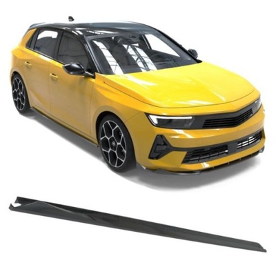 Накладки пороговые opel astra l 2020- глянцевый black фото №1