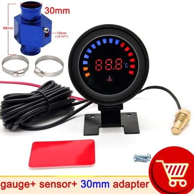 ROUND LCD DIGITAL CAR TRUCK WATER TEMP GAUGE TEMPERATURE JUTIKLIS TEMP~73989 