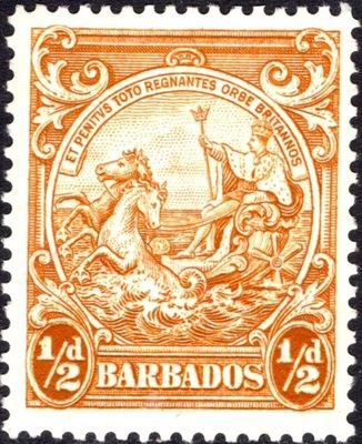 kol.bryt.Barbados sea horse 1/2 d.czysty *