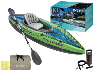Kajak 1os. Challenger K1 Intex 68305 Pompka Wiosło Torba
