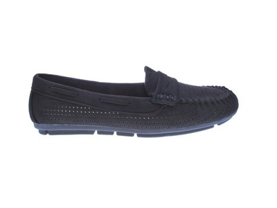 ZAMSZOWE MOKASYNY 9F151 Black r.37