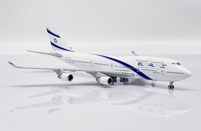 Model Boeing 747-400 EL AL Israel 1:400 plus brelok Aviationtag! UNIKAT!