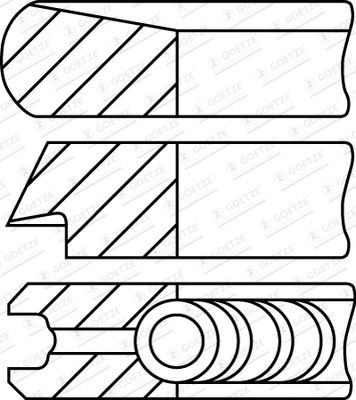 08-452407-00 GOETZE ENGINE SET PIERSCIENI PISTON  