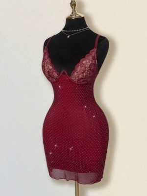 L SUKIENKA DOPASOWANA SIATECZKOWA MINI