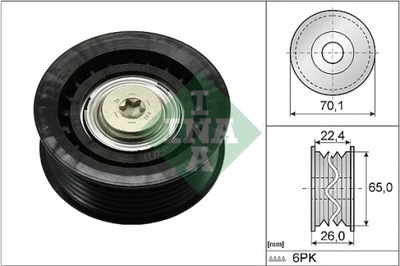 INA 532 0471 10 ROLLO KIERUNKOWA / PROWADZACA, CORREA DE CUÑA ZEBATY  