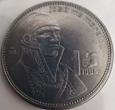 0239 - Meksyk 1 peso, 1986