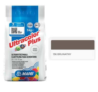 Mapei fuga ULTRACOLOR PLUS 136 BRUNATNY 5KG