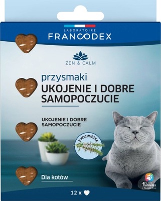 FRANCODEX Przysmaki antystresowe z kocimiętką dla kota 12 szt.