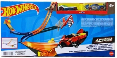 Tor samochodowy Mattel Hot Wheels Podwójny zjazd DNR54 DNN81