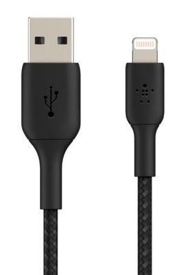 BELKIN Kabel Braided USB- Lightning 15cm czarny