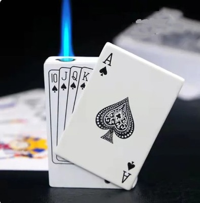 Zapalicznka Metalowa Poker Karta AS BIAŁA