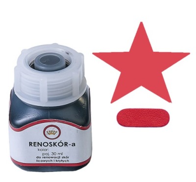FARBA LAKIER DO SKÓR SKÓRY RENOSKÓR czerwony jasny