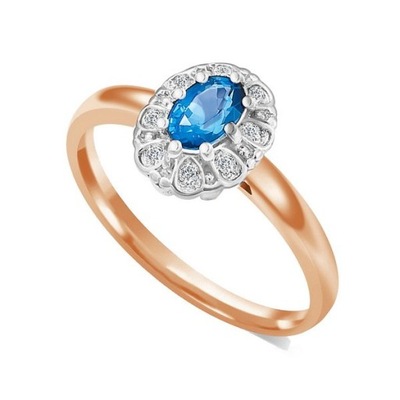 Złoty pierścionek PRS0100 - Diament