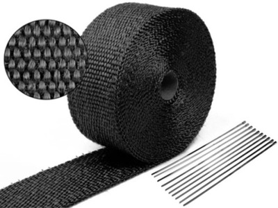 5m стрічка теплова бандаж na колектор труба вихлопна вихлоп + 10 szt хомути фото №1