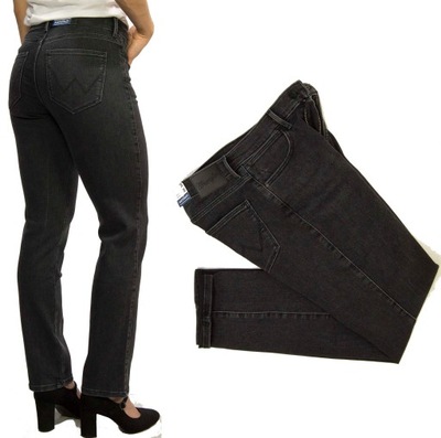 Wrangler SLIM High Eclipse spodnie jeansy W30 L30