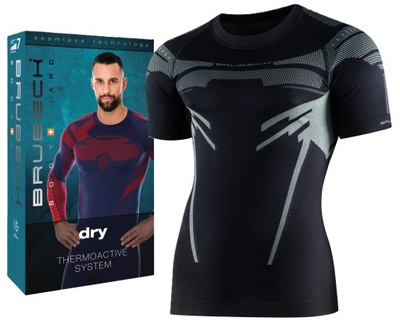 BRUBECK DRY MEN SPORTOWY T-SHIRT DO FITNESSU -L