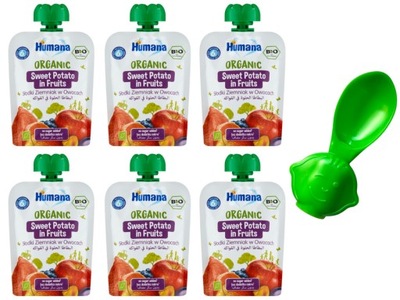 Humana Organic Mus batat w owocach ZESTAW 6 x 90 g + GRATIS!