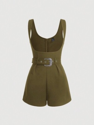 SHEIN KOMBINEZON DAMSKI DOPASOWANY ZIELONY 36 Ł2T