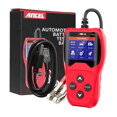 ANCEL BA201 TESTER AKUMULATORÓW SAMOCHODOWYCH Z WYŚWIETLACZEM LCD 8-16 V DC