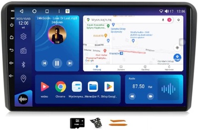 RADIO ANDROID NAWIGACJA XQ8120S QLED CARPLAY LTE AUDI A3 8P S3 RS3 03-12