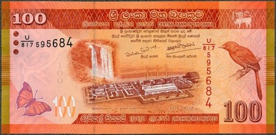 Sri Lanka - 100 rupii 2020 * P125f * motyl i ptak