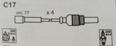 Шланг запалювання citroen peugeot c17 фото №1