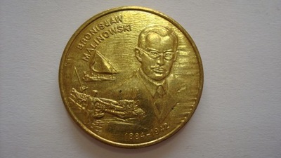 Moneta 2 złote Bronisław Malinowski 2002 stan 1