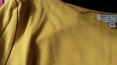 Molton bluzka dzianinowa żółta musztardowa M