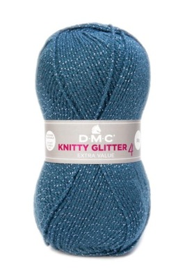 Włóczka DMC Knitty 4 Glitter kol. 228 Niebieski