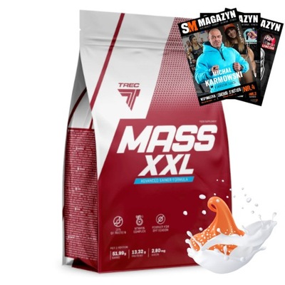 TREC MASS XXL GAINER NA MASĘ RZEŹBĘ BIAŁKO WĘGLOWODANY Z WITAMINAMI 1kg