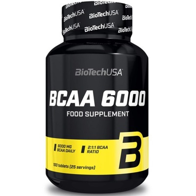 Biotech USA BCAA 6000 100tabs AMINOKWASY ANABOLIZM