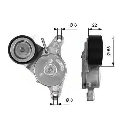 Натяжитель ремень клиновой многоручейковый t39392 фото №1