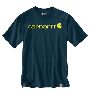 CARHARTT Core Logo Tshirt koszulka granatowa S