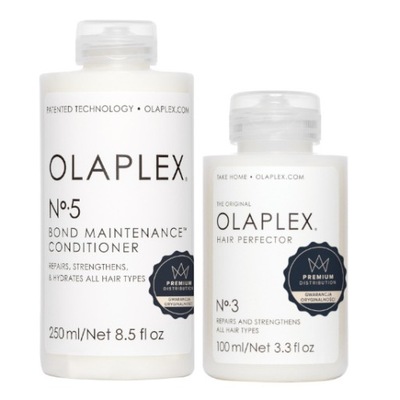 OLAPLEX NO.3 NO.5 ZESTAW ODBUDOWA REGENERACJA ZNISZCZONE MATOWE WŁOSY