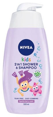 NIVEA kids Żel do mycia ciała 2w1 o zapachu owocowych żelków 500 ml