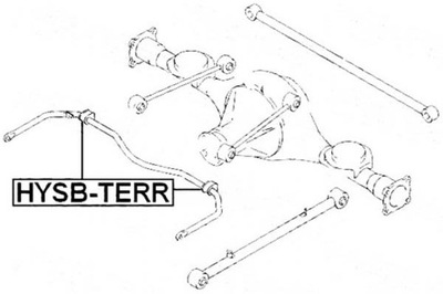 РЕЗИНА СТАБІЛІЗАТОРА HYUNDAI ЗАД TERRACAN 2001-2007