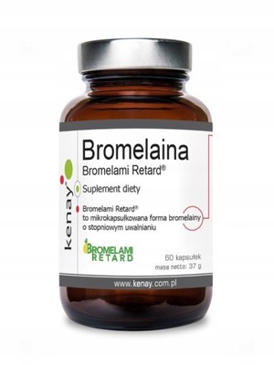 Bromelaina Kenay Bromelami Retard 60 kapsułek