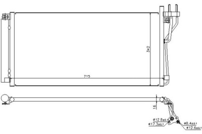 Nissens 94804 конденсатор, кондиціонер фото №1