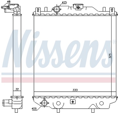 РАДИАТОР ДВИГАТЕЛЯ NISSENS NIS 64174A