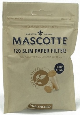 filtry MASCOTTE SLIM SLIM ORGANIC 6mm 120szt