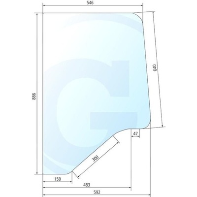 Szyba drzwi CASE 743XL 3230 4240 795XL 3233051R2