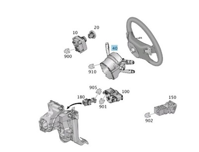 Перемикач pod повітропровід mercedes ml/gle фото №1