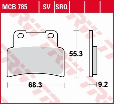 TRW LUCAS ZF TRINKELĖS STABDŽIŲ KH432 SINTER TRACK APRILIA RS 125 '07-'13, SL 