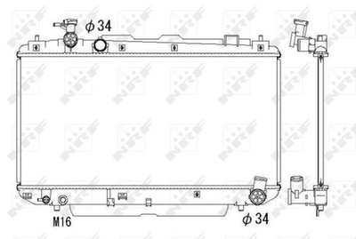 РАДІАТОР ВОДИ TOYOTA RAV 4 II 00-05 53324/NRF NRF