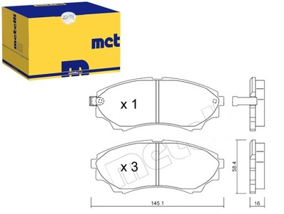 КОЛОДКИ ТОРМОЗНЫЕ MAZDA BT-50 3.0 CDVI 4X4 (CD. UN)