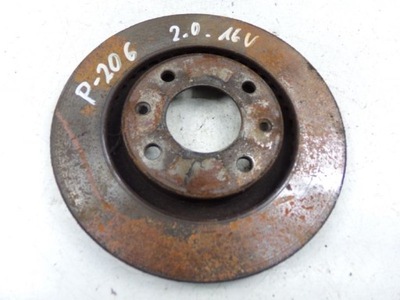 Peugeot 206 диск тормозная перед 2,0 s16 266mm фото №1